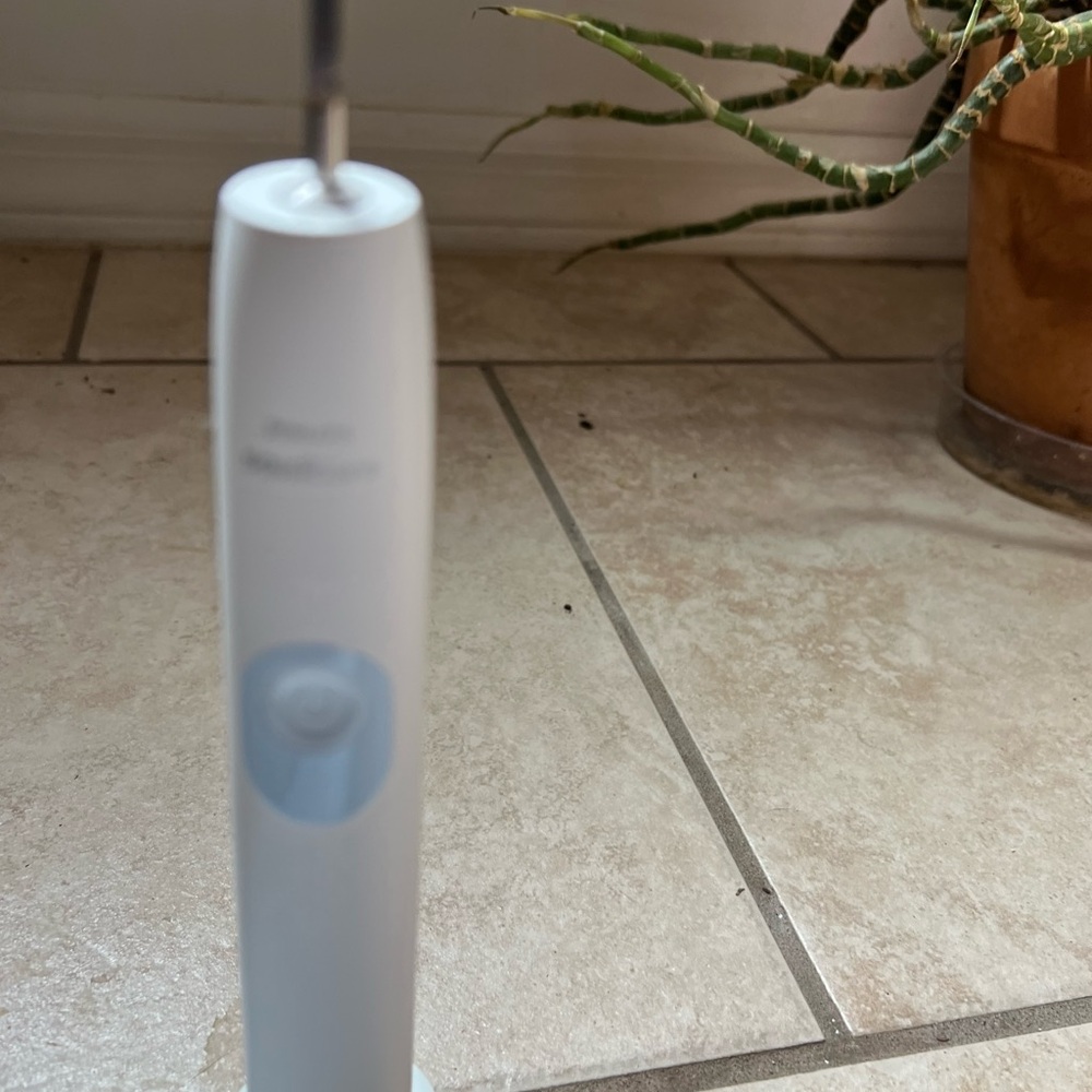 Philips White and Light Blue Electric Toothbrush Handle